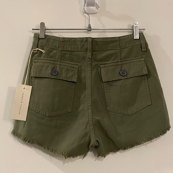 Citizens Of Humanity Meghan Surplus Combat Green Cargo Shorts - Picture 8 of 15
